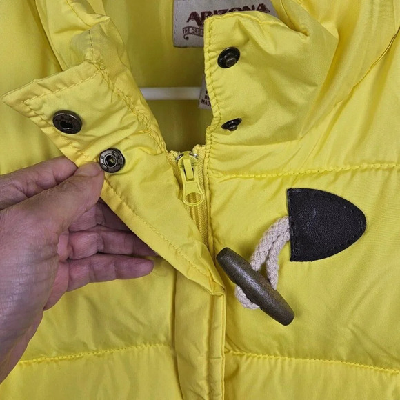 Arizona Jean Co Yellow Puffer Vest Size 1X Junior Full Zip Pockets New With Tag - Picture 11 of 13